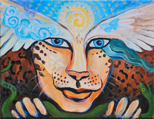 "Blessed Is the Jaguar" Original Painting & Shamanic Session